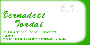 bernadett tordai business card